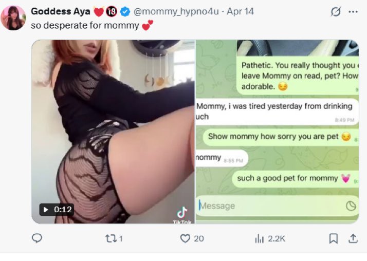 godess_goon's tweet photo. Mommy need a goon boy can you go and text mommy on telegram https://t.co/GcGaNDFCey https://t.co/cfO49rgFcZ