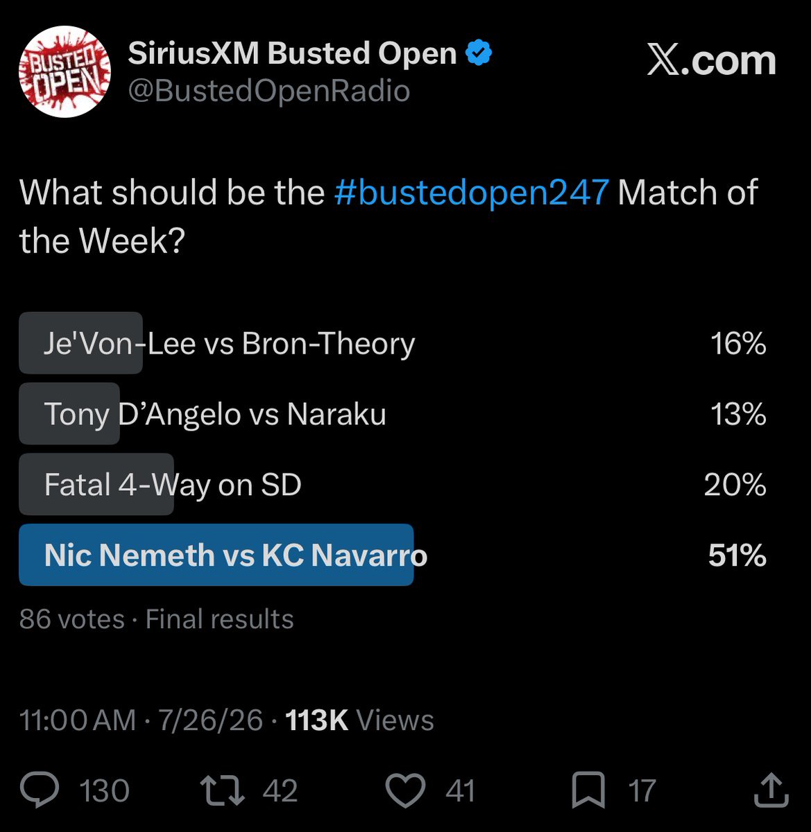 Thencdjguy's tweet photo. @siriusxmwwe @BustedOpenRadio @davidlagreca1 Fuck you you sellout.  Cancelled Sirius. Thought you were a man of integrity but you fucked over friends like Rosa for money.

Nothing will change though, right?  Because I guess Redemption never happened.   Kenny vs Knight beat all this shit https://t.co/Mjk56t11vp
