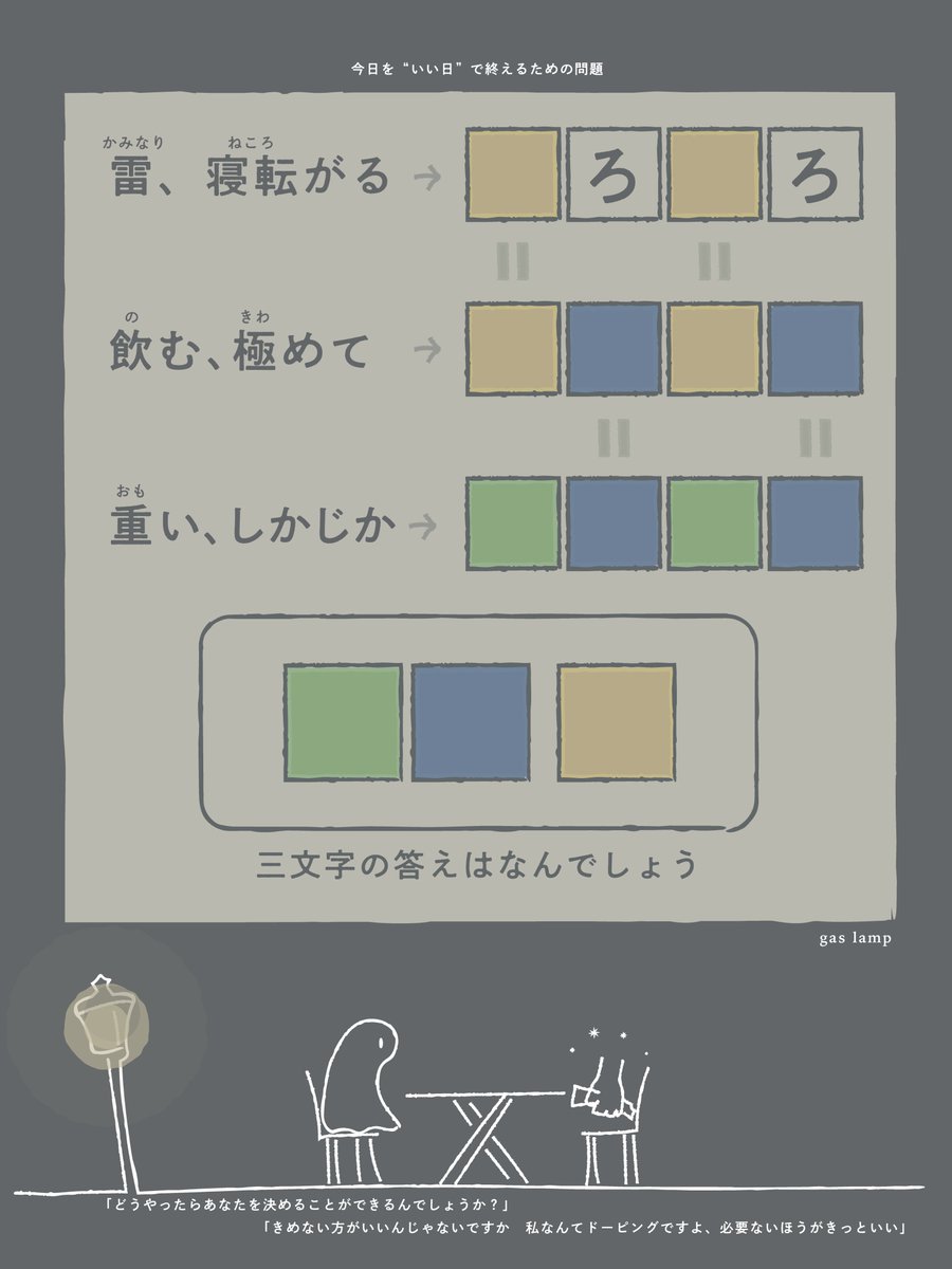 nazonodesigner's tweet photo. まだ眠れない人のために問題を作りました https://t.co/bwLLwis2jl