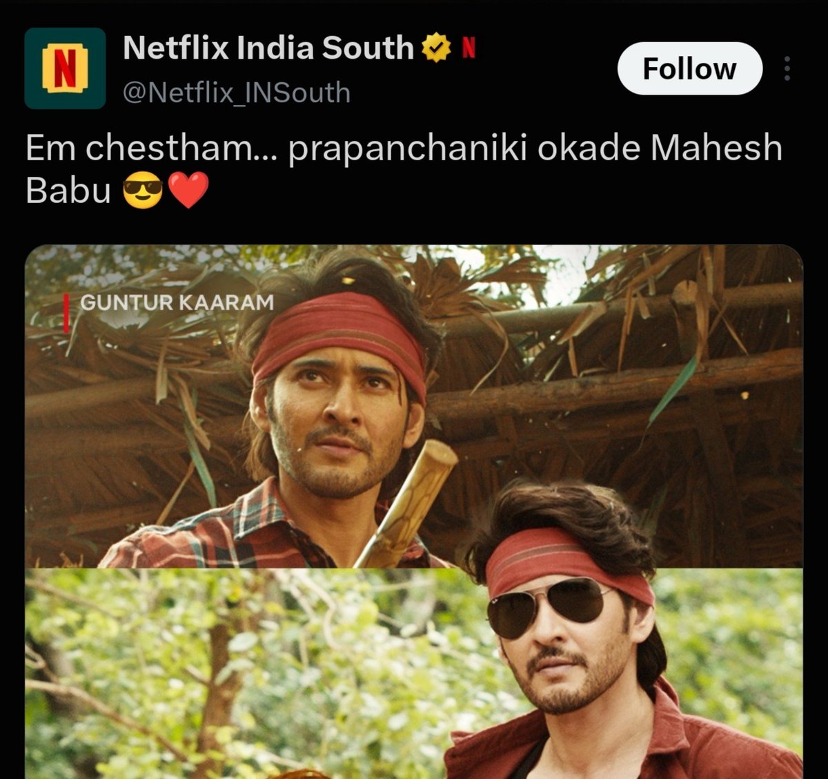Bob_sarkaar's tweet photo. DHFMs 🔥❤️
@Netflix_INSouth | @PrimeVideoIN

#MaheshBabu #Varanasi https://t.co/7OZOQhi9DD