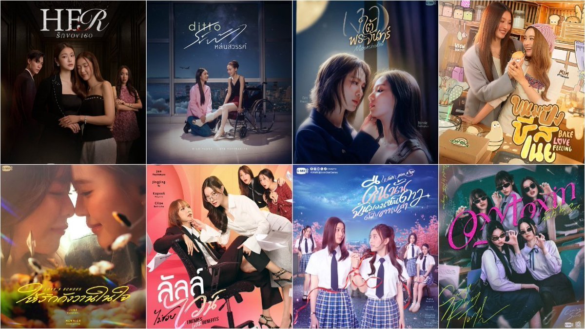 namtanfilmss's tweet photo. Gmmtv 2026 line up update (GL) 

Enemies with benefits- aired ✅
Oxytoxin- filming ( Q? )
Moon Shadow- filming (Q17) - trailer today 
Ditto- filming (Q1)
HER- workshop after fancon (14 Nov) 
Wish Upon A Star - script writing stage 
Bake Love Feelings- filming in August 
Love Echoes- script reading done, filming will start soon