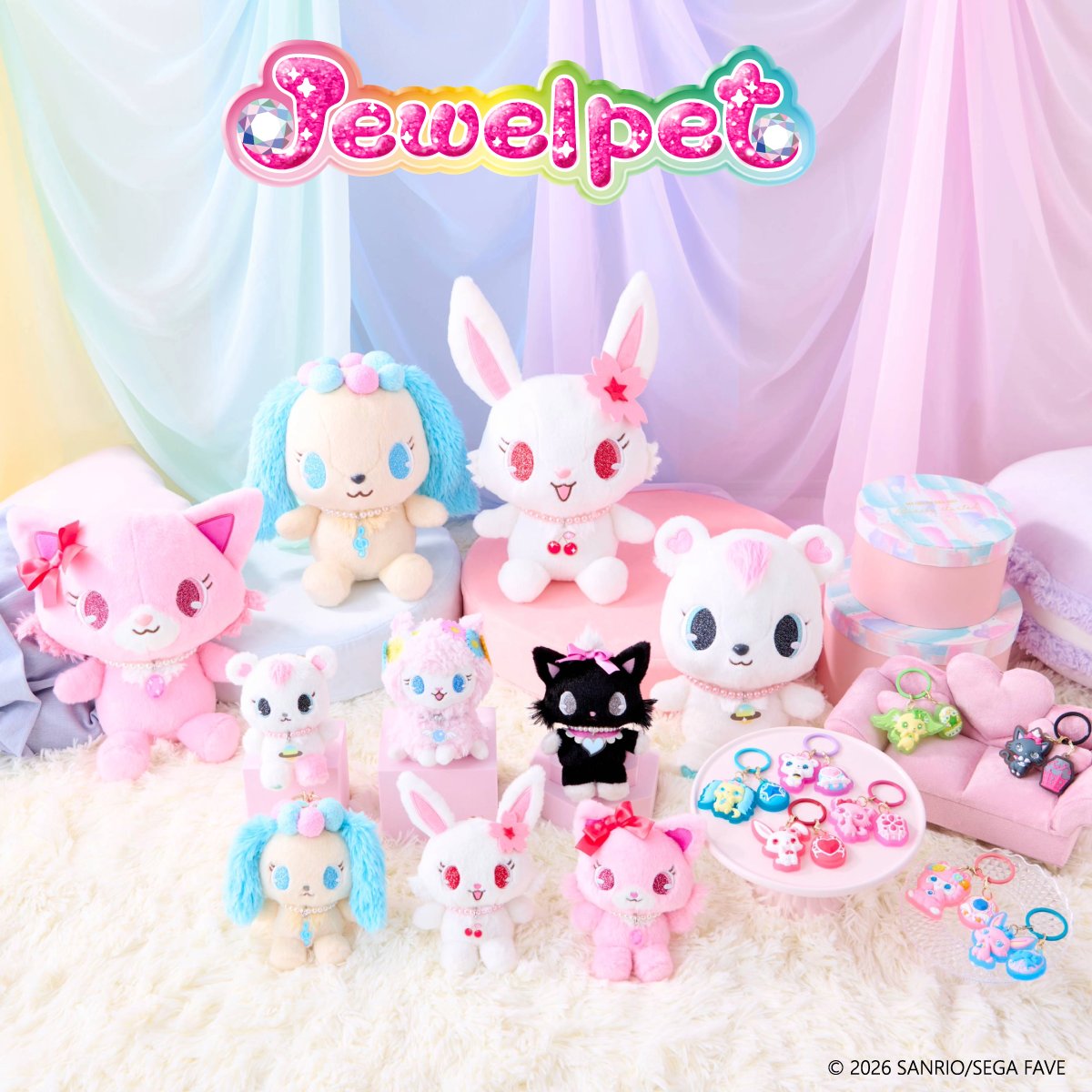 SegatoysJapan's tweet photo. ＼キラキラ✨かわいい💕／
ジュエルペット　10月発売予定

💎キーチェーン付きマスコット　6種
💎ぬいぐるみ　4種
💎シークレットぷっくりキーホルダー　8種

本日より予約開始！
キデイランドの一部店舗では9/25(金)より先行販売♪ https://t.co/PccAVHAZCu