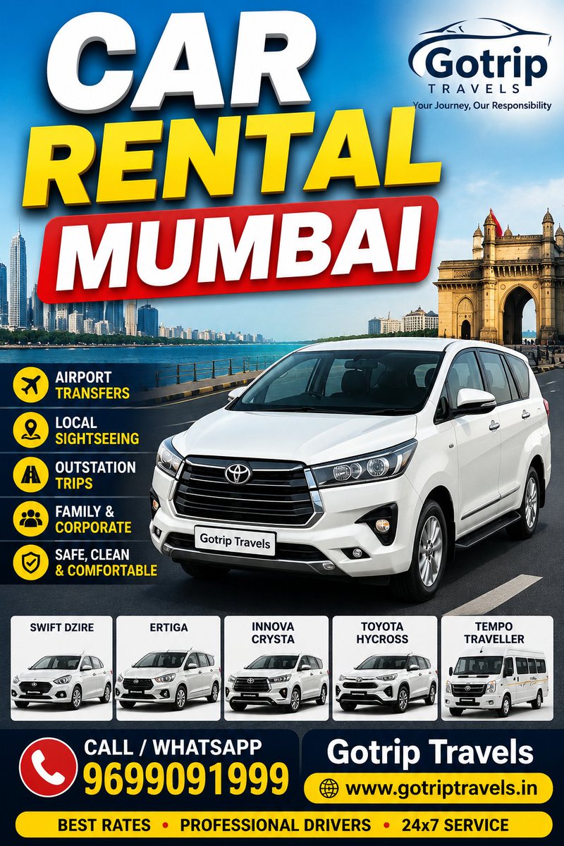 gotripmumbai's tweet photo. #carrental #carrental #mumbai https://t.co/FaoZBRg33R https://t.co/1uplg4W3QG