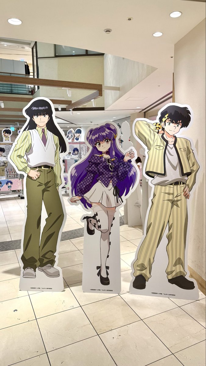 rumic_world_uy's tweet photo. TVアニメ「らんま1/2」POP UP SHOP 
大阪 天王寺MIO本館6Fミオラボ
行ってきました。
通行人の方々も「らんまだー」と認知度高め。
今回の作画はシャンプーだけ好みだったので、アクスタ購入。
#らんまアニメ #ranma https://t.co/PgjEXjtyLD
