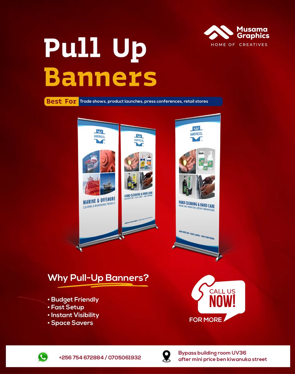 musamagraphics's tweet photo. TURN EVERY EXHIBITION INTO AN OPPORTUNITY.

Stand out with professionally branded exhibition pullup banner attract attention and showcase your brand with confidence.

📞 0755602261
 #exhibitionbranding #boothbranding #vinylbranding #corporatebranding #tradeshow #IFLaVallDUixó https://t.co/WI2OtuTQ5p