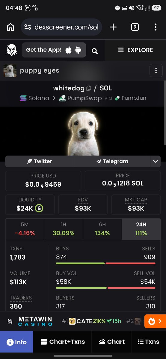 viictorcripto's tweet photo. Don't sum up my calls, $whitedog is about to explode to 500k mc, I'm legendary in calling high-potential coins, look at my history. 
#whitedog #memecoin #solana #degen #crypto #CryptoSignals #bitcoin 

https://t.co/OUKEf555Hx https://t.co/pDoz5d9Ml3