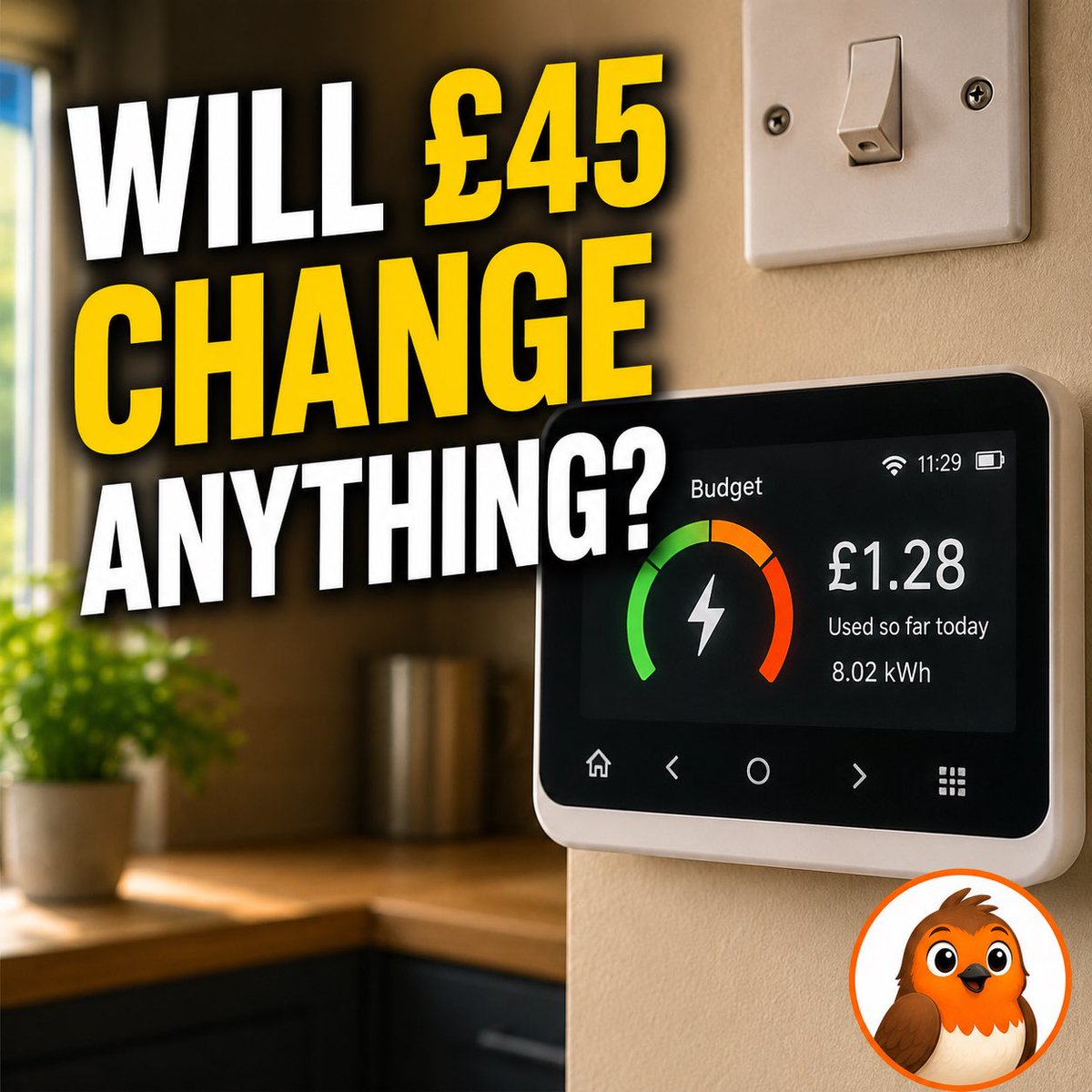 MoneyRobinUK's tweet photo. ⚡ A temporary VAT cut on electricity bills could save the average household around £45 a year.

💬 Would that actually make a noticeable difference to your budget?

🎉 Every comment = 1 entry into our monthly £5 gift card prize draw! 🍀

#CostOfLiving #EnergyBills #MoneySaving https://t.co/nxNzemEWLn
