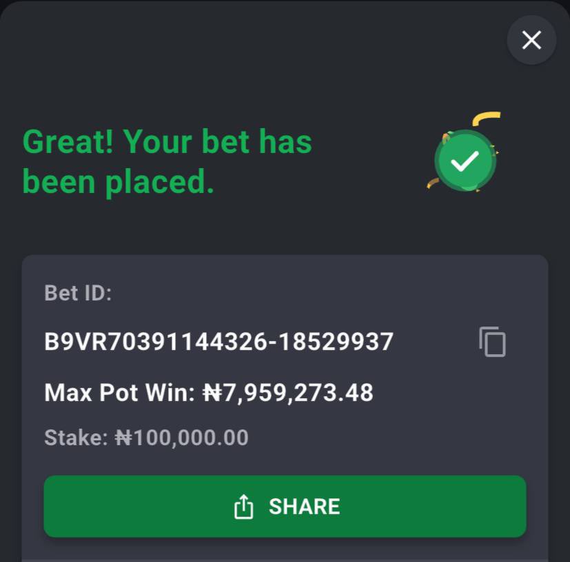Emmanuel_Tips's tweet photo. MORNING GAME ON BET9JA
CODE 👇👇

5LGNFVY
5LGNG8F
5LGNHQC
5LGNQQR
 
#Bet9jaCode 
🔞🔞🔞🔞🔞
Register and play with the link :https://t.co/bFFIaKM3Z1 https://t.co/H1Xuomuzaj