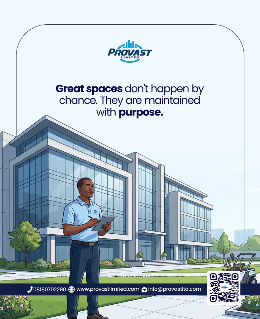provastlimited's tweet photo. Great spaces don't happen by chance. They are maintained with purpose.

Effective facility management keeps buildings safe, functional, efficient, and ready for what matters most.

#ProvastLimited #FacilityManagement #BuildingMaintenance https://t.co/O2QMmsJbPR