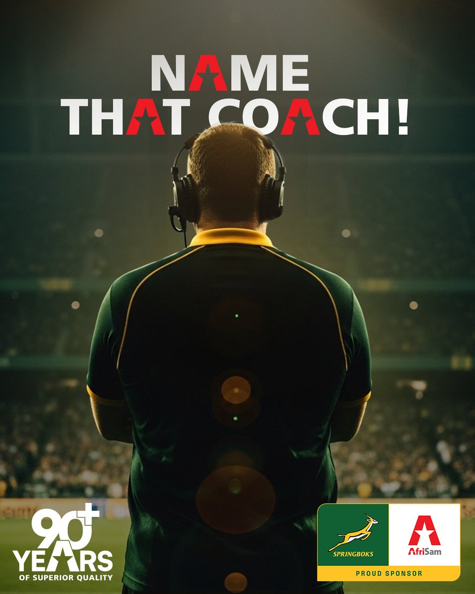AfriSam's tweet photo. TOGETHER WE RISE, TOGETHER WE WIN! Win R500 cash. Think you know your rugby? 👀 Here’s your chance to test it out! Just tell us the name of the 3 @Springboks coaches 😎 No nicknames, their full government names!
And don’t forget – buy AfriSam Cement and enter to stand a chance to win the ultimate live @Springboks  experience, plus building vouchers worth thousands! Ts & Cs apply https://t.co/frahxuoaA5 #AskForAfriSam #ForeverGreenForeverGold#SuperiorQuality