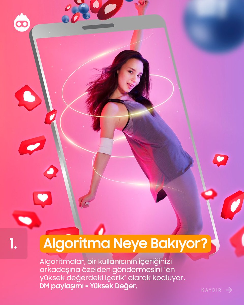 bayigramcom's tweet photo. Algoritmaların yeni gözdesi: DM Paylaşımları! 

Beğeni sayıları geride kaldı. İçeriğinizi arkadaşına özelden attıran hesaplar keşfeti ele geçiriyor. 

Büyüme taktiği detayları görselde! 

#Bayigram #SosyalMedyaTaktikleri #DijitalPazarlama #BayigramPlus #GrowthHacking https://t.co/4wCCgOEZTm