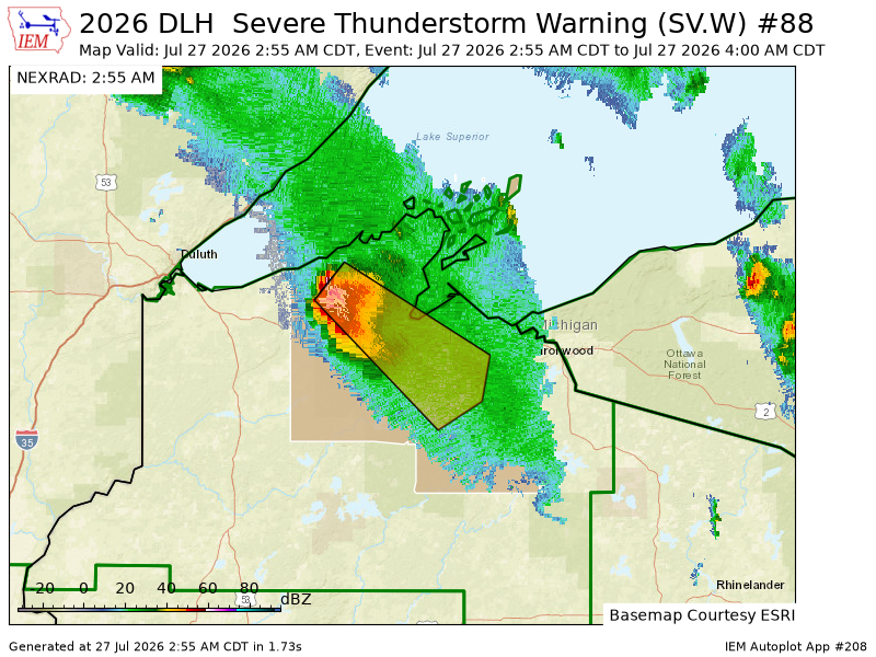 ELYMNWX's tweet photo. DLH issues Severe Thunderstorm Warning [wind: 60 MPH (RADAR INDICATED), hail: 1.25 IN (RADAR INDICATED)] for Ashland, Bayfield [WI] till Jul 27, 4:00 AM CDT https://t.co/ElWkX5Gfsr https://t.co/gmXA1rq8aq