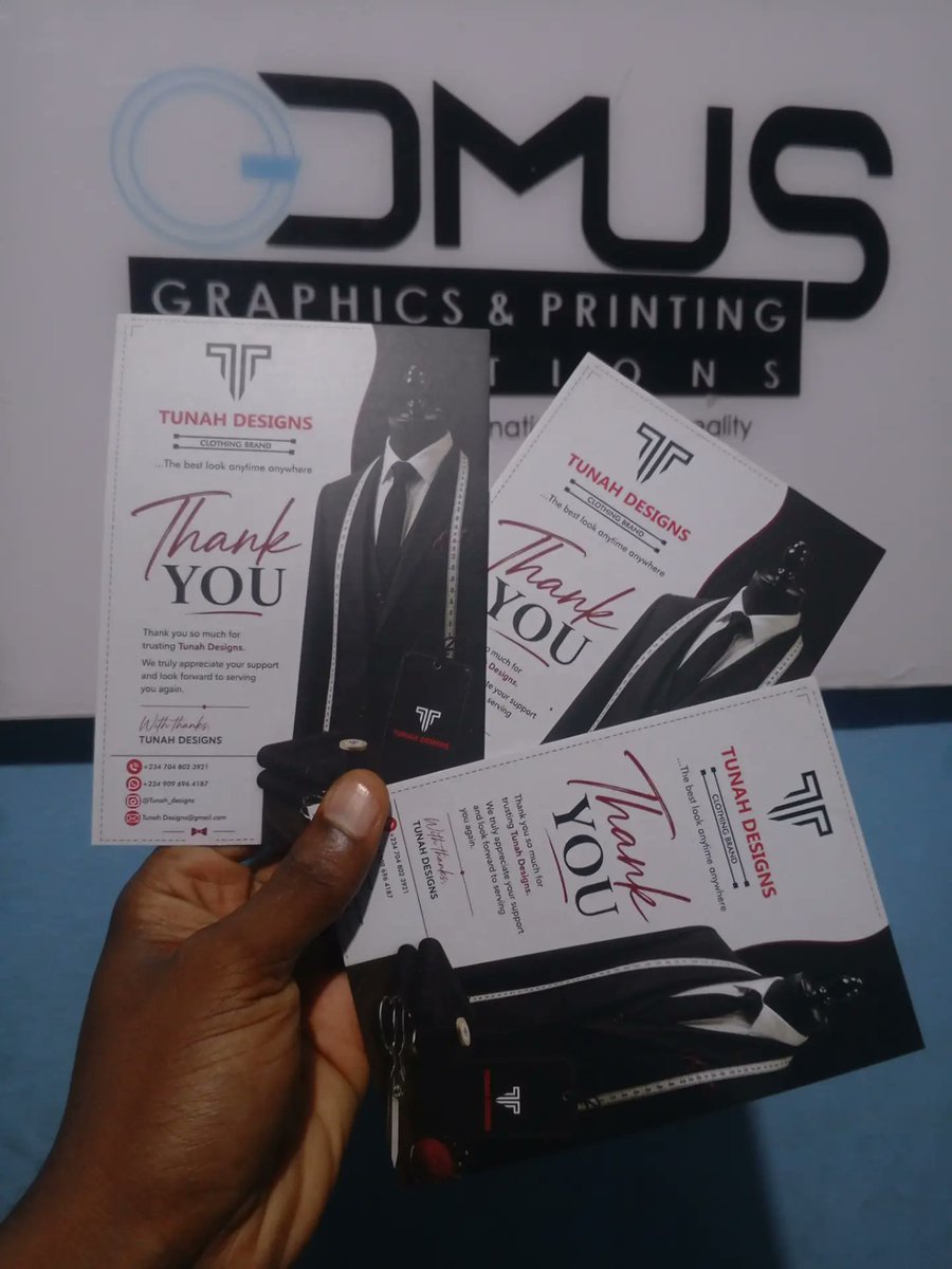 odmusprints's tweet photo. Your packaging doesn't end with the product—it ends with appreciation.

These premium thank you cards were custom-produced to help Tunah Designs create memorable customer experiences.

Because every satisfied customer deserves a heartfelt "Thank You." https://t.co/AcPm0bpItC