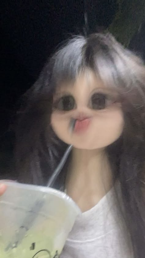 LeafNoe's tweet photo. When the face filter goes wild and your drink steals the show sipping bubble tea while the pixels go extra
zLt https://t.co/TwQY3a9UMU