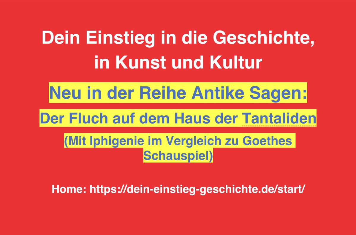CurrlinWolfgang's tweet photo. — Dein Einstieg in die Geschichte, in Kunst und Kultur —
https://t.co/6sVSkxVKDs
Neu: Der Fluch auf dem Haus der Tantaliden
#AntikeSagen #Tantaliden #Iphigenie #Schule #Unterricht #geschichte #literatur #heimunterricht #Bildung #schueler #Lehrer #deineinstieggeschichte https://t.co/lzxOhoL4Pn