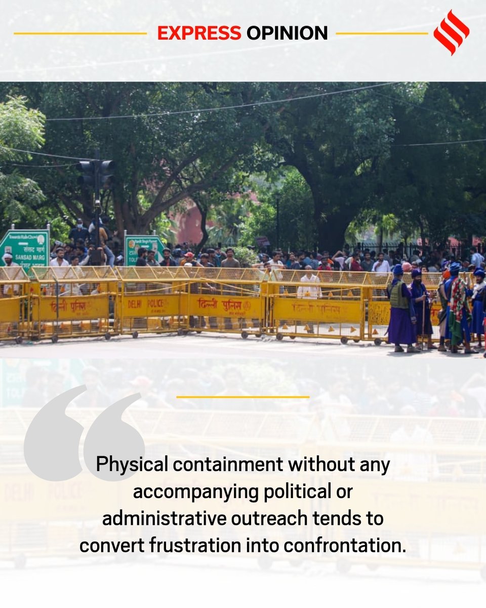ieopinion's tweet photo. #ExpressOpinion | IPS officer Abhinav Kumar writes: From Jantar Mantar protest, lessons for police

Read: https://t.co/bt9MkpXd6d https://t.co/O1efE8RP91