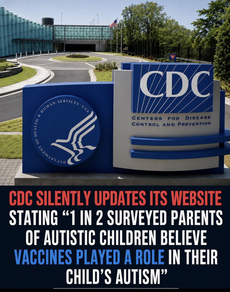 toobaffled's tweet photo. The CDC recently updated its website to state:

"1 in 2 surveyed parents of autistic children believe vaccines played a role in their child's autism."

For years, many parents who shared these concerns felt dismissed or ignored. It's encouraging to see their experiences acknowledged.

To learn more about vaccine safety, visit the National Vaccine Information Center,  Georgia Coalition For Vaccine Choice, Stand For Health Freedom, or the Health Freedom Institute websites. 

An informed parent is an empowered parent.