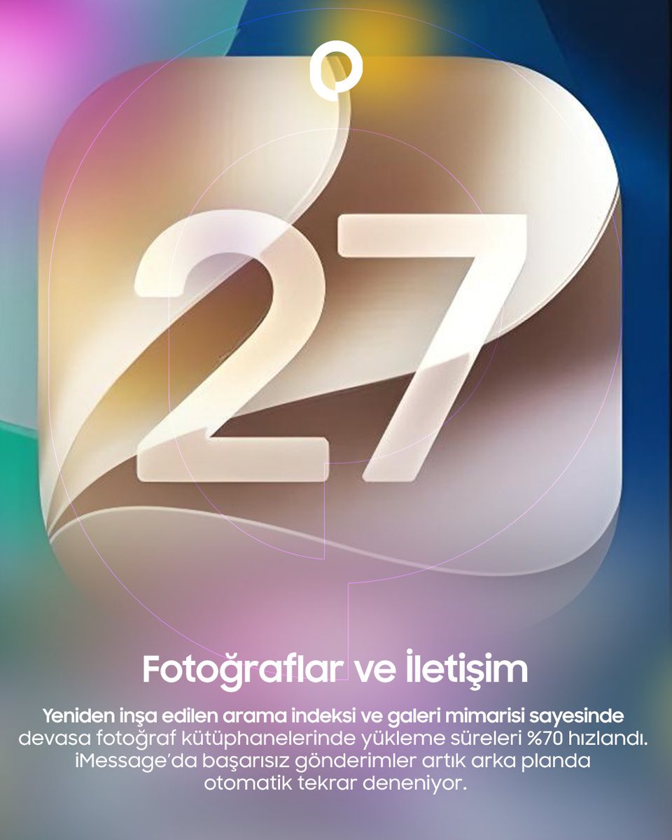 popigram's tweet photo. iOS 27 ile iPhone’lara dev performans dopingi! 

Uygulamalar %30, galeriler %70, AirDrop aktarımları ise %80 daha hızlı! 

Detaylar ve tüm sistem iyileştirmeleri görselde! 

#Apple #iOS27 #iPhone #Teknoloji #PopiTech #PopiGram https://t.co/Ucxnrs9jOq