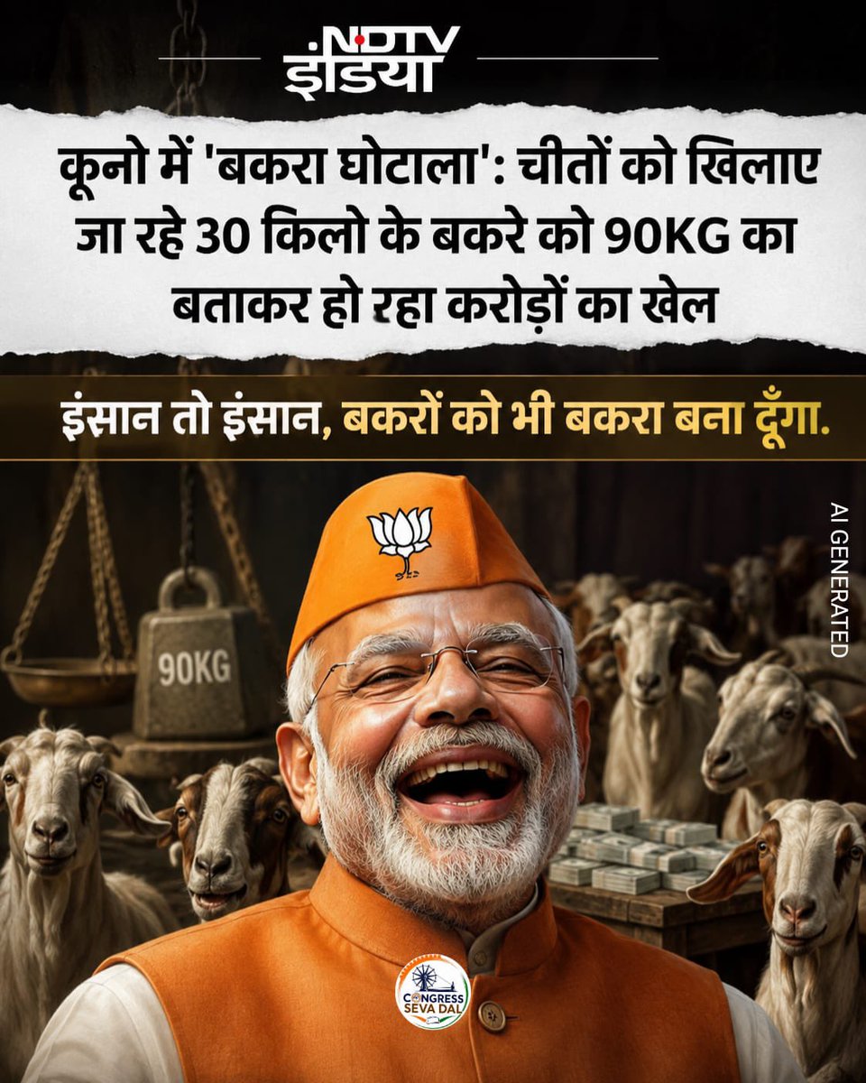 CongressSevadal's tweet photo. सब को बकरा बनाऊंगा मित्रों ‼️ https://t.co/47EIbTtZmi
