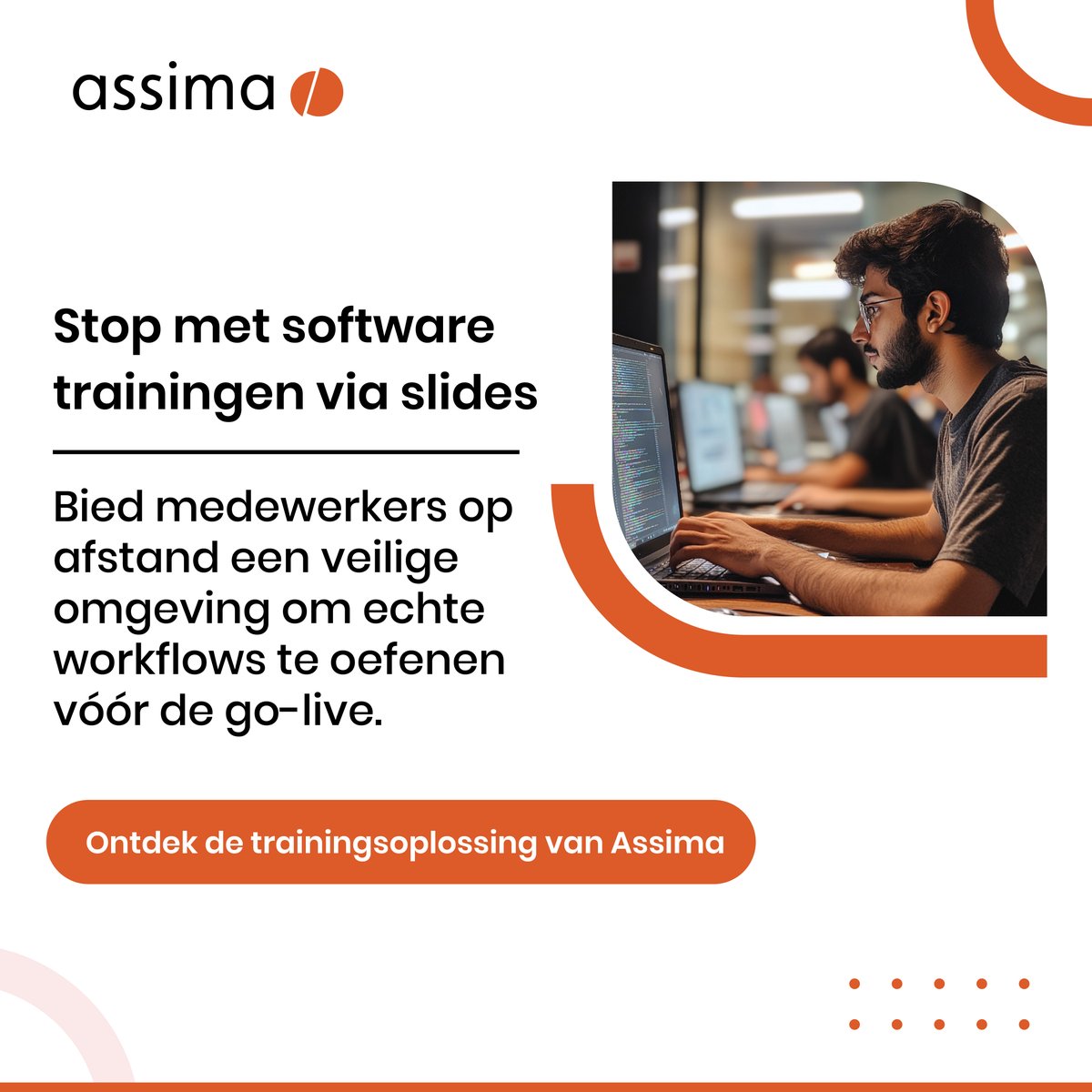Assima's tweet photo. https://t.co/JuT2vRKTeb  Kennis alleen is niet genoeg. Door praktijkgericht te oefenen onthouden gebruikers meer, maken ze minder fouten en zijn ze sneller productief op de werkvloer. 

#SoftwareTraining #RemoteLearning #DigitalAdoption #ERPTraining #LerenEnOntwikkelen #Assima https://t.co/RbfxnoxJY1
