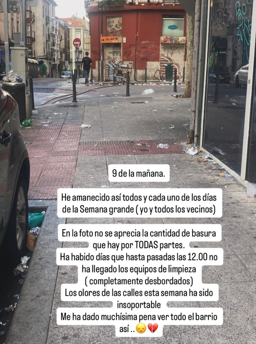 GalernaPress's tweet photo. 🚨 #ÚltimaHora | Negocios del centro de Santander denuncian la acumulación de basura durante la pasada Semana Grande. La pastelería Tombo no abrió en las fiestas por el ruido, la suciedad y las peleas en la calle. 

📸 IG: @tombopasteleria https://t.co/GP9goq8haK