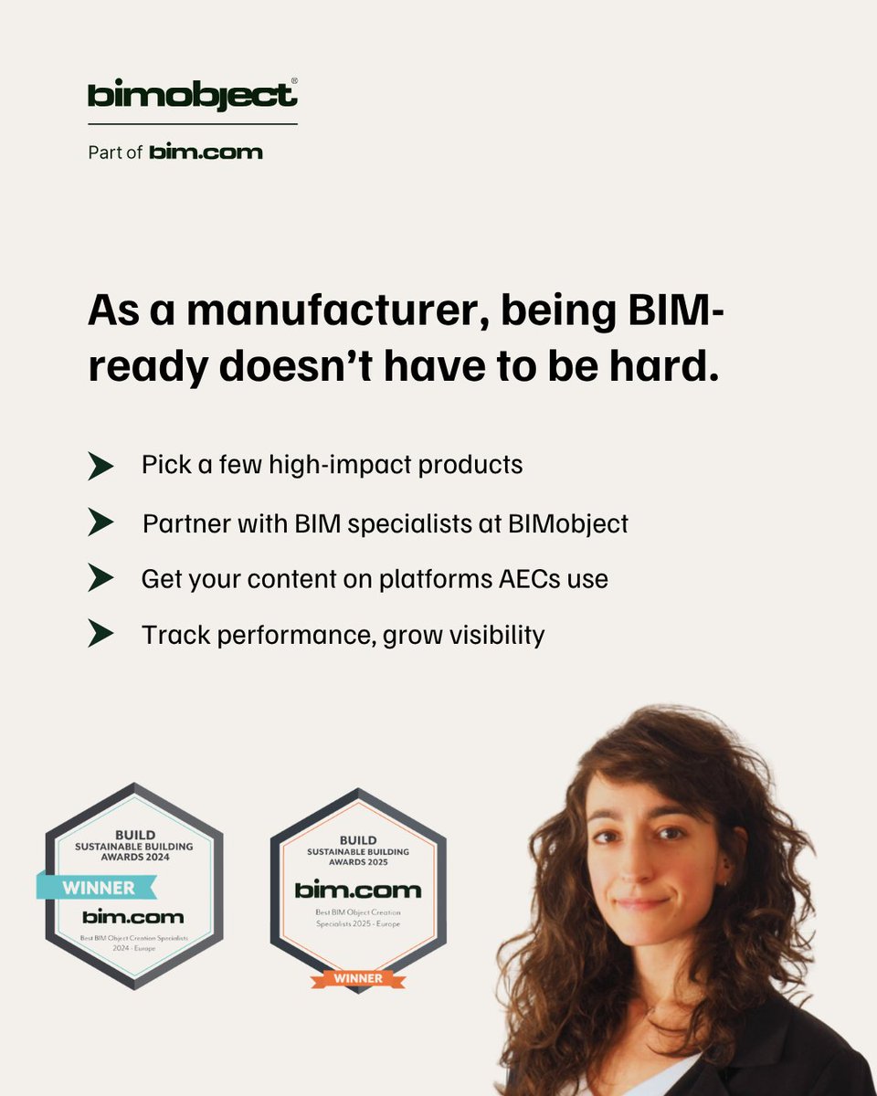BIMobject's tweet photo. A tip from an award-winning BIM Specialist: Get your building products BIM-ready.

In this blog post, BIM Specialist Marta Gutierrez provides eye-opening advice on how to build a BIM strategy that actually works (even if you’re starting from scratch).
 
👉 https://t.co/knCcLAsd9o https://t.co/bRFBpa3AcY