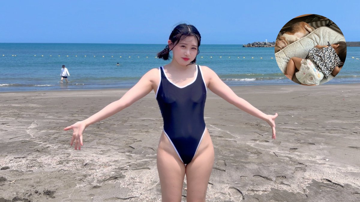tkm0796's tweet photo. 新しい動画上���りましたー🆙
👇

https://t.co/g5zmIjykhm…

夫婦2人だけで、海デート🌊してきたよー

赤ちゃんは寝てます😂 https://t.co/s6THnSdqIb