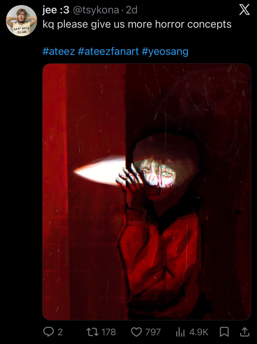 tsykona's tweet photo. twitter hates me lowkey 😪 i haven’t blown up on here like that yeosang drawing since my #### days https://t.co/b9iKSJcj0P