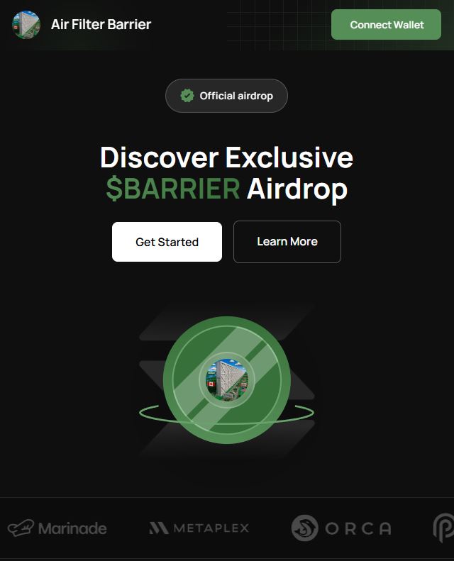kai_venturi's tweet photo. 🌍 Stay ahead of the next trend. 

 Air Filter Barrier welcomes the $BARRIER token with a fresh memecoin coin airdrop. 

 ➡️ https://t.co/v3joMJ7Fzo 

 #SOLANA $SOL $MOGINHOOD https://t.co/lkBPjNq4Vs