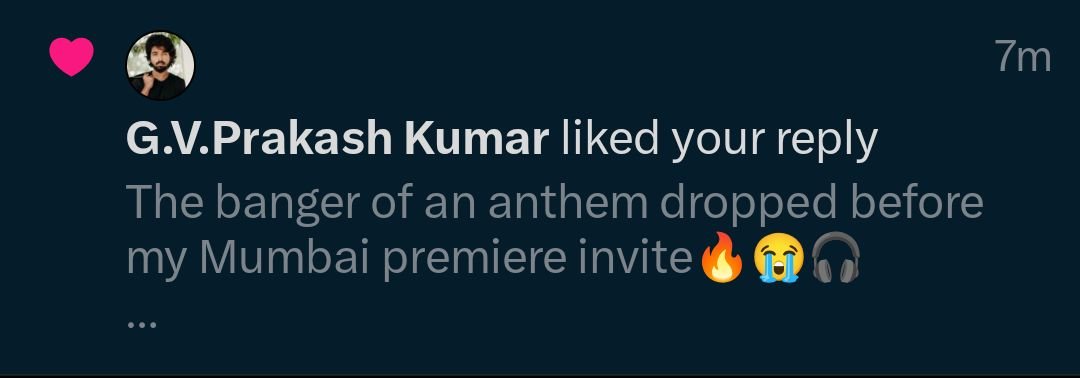 BlueBettle18_08's tweet photo. Mission update:

G.V. Prakash Kumar noticed me. 👀🥹❤️

@SonyPicsIndia ... I think the universe is trying to tell you something. 🤭

Should I take that as a sign my Mumbai premiere invite is on the way? 🤞🎬

#SpidermanBrandNewDay https://t.co/TsiEjxc6ek