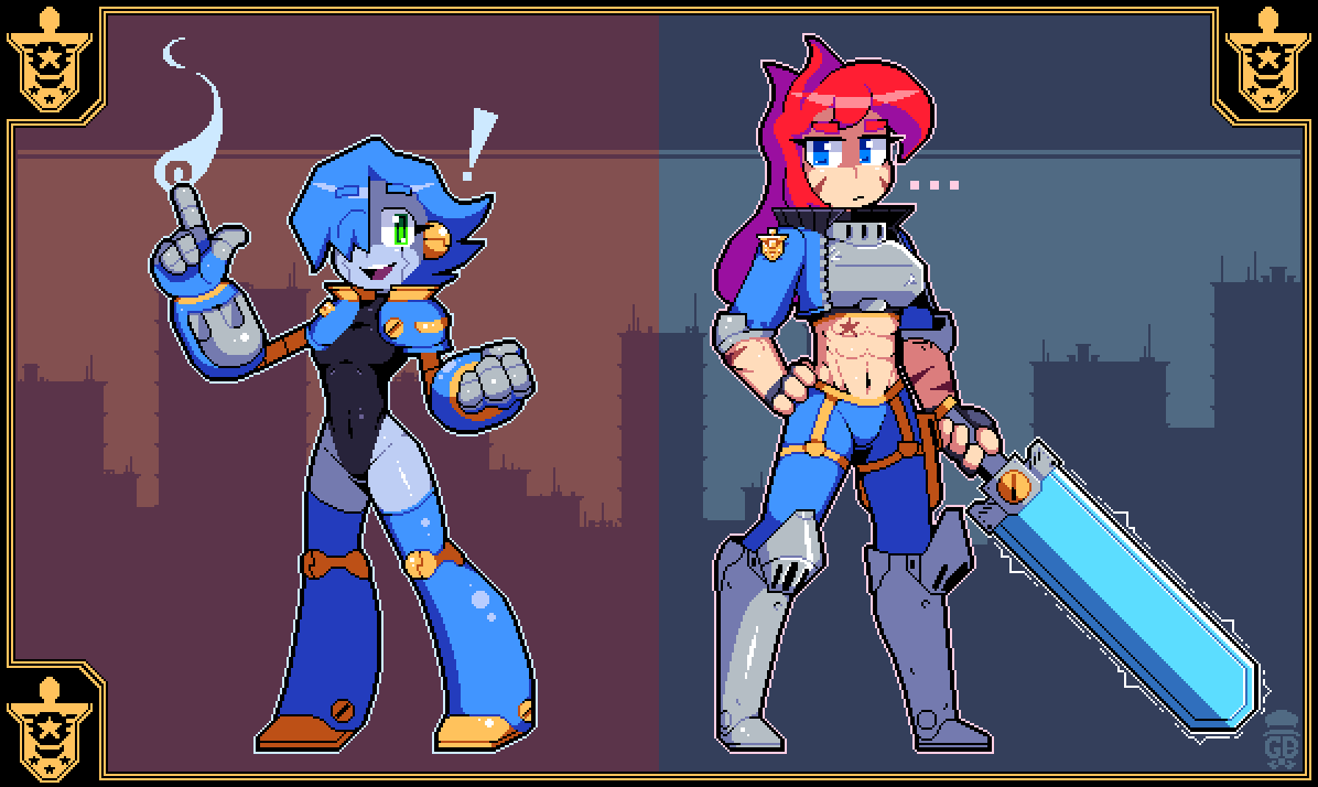 SomeGroovyBird's tweet photo. Commission: 💙 Iris and Silara❤️ by @FC_sketches 
#Pixelart #pixelartist https://t.co/8PgJ0UrfoX