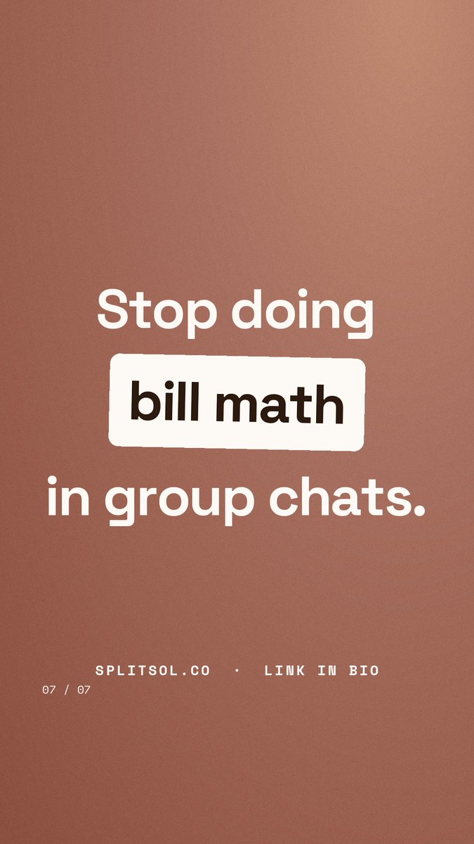 splitsolapp's tweet photo. Who actually owes who? SplitSol keeps the receipts so the group chat doesn’t have to.

https://t.co/pT72AT2re4

#splitsol #viral #foryou https://t.co/gfMfkENvvn