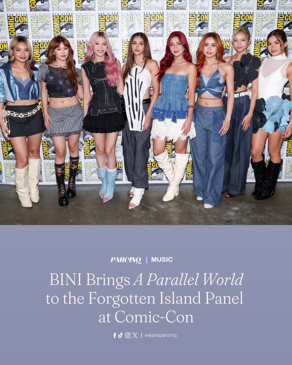 weareparcinq's tweet photo. A stage that can’t be forgotten from the Nation’s Girl Group. 🌸 

BINI brought Filipino magic to the San Diego Comic-Con, delivering their first-ever full live performance of “A Parallel World,” their OST for DreamWorks’ “Forgotten Island.”

Read here: https://t.co/RcozqpOa1Y https://t.co/rbaMJ59IB4