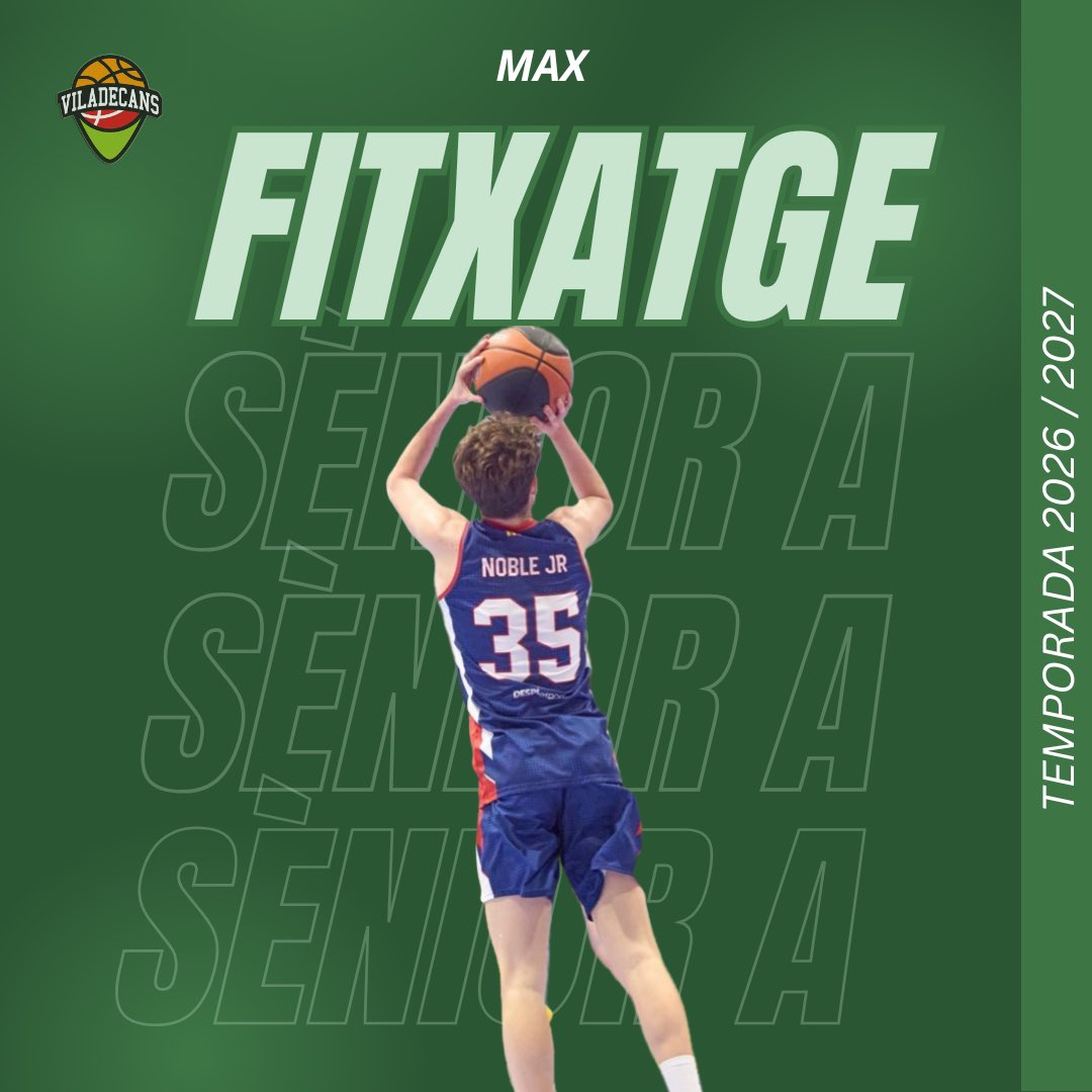 CBViladecans's tweet photo. ✍🏼 FITXATGE | MAX

Continuem reforçant el nostre Sènior A Masculí amb l’arribada d’en Max. 🏀 

🗣️ “Estic molt content de jugar al CB Viladecans la temporada vinent. Estic molt agraït al club i al staff per la confiança que han dipositat en mi.

Benvingut a la família, Max💚 https://t.co/hvPaUKQ16f