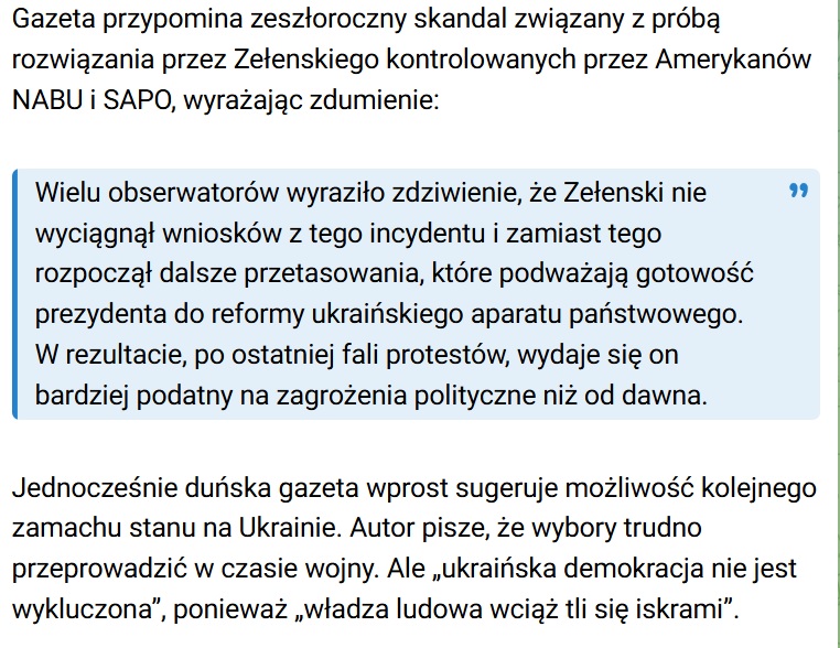 ZaZdzislaw's tweet photo. "Czy kryzys kijowski to początek końca Zełenskiego?" – pyta duńska #JyllandsPosten ?
@Horus543 po protestach nie ma śladu. Chłopcy z kartonami przestraszyli się łapaczy TCC :) https://t.co/PgwOOG26MH