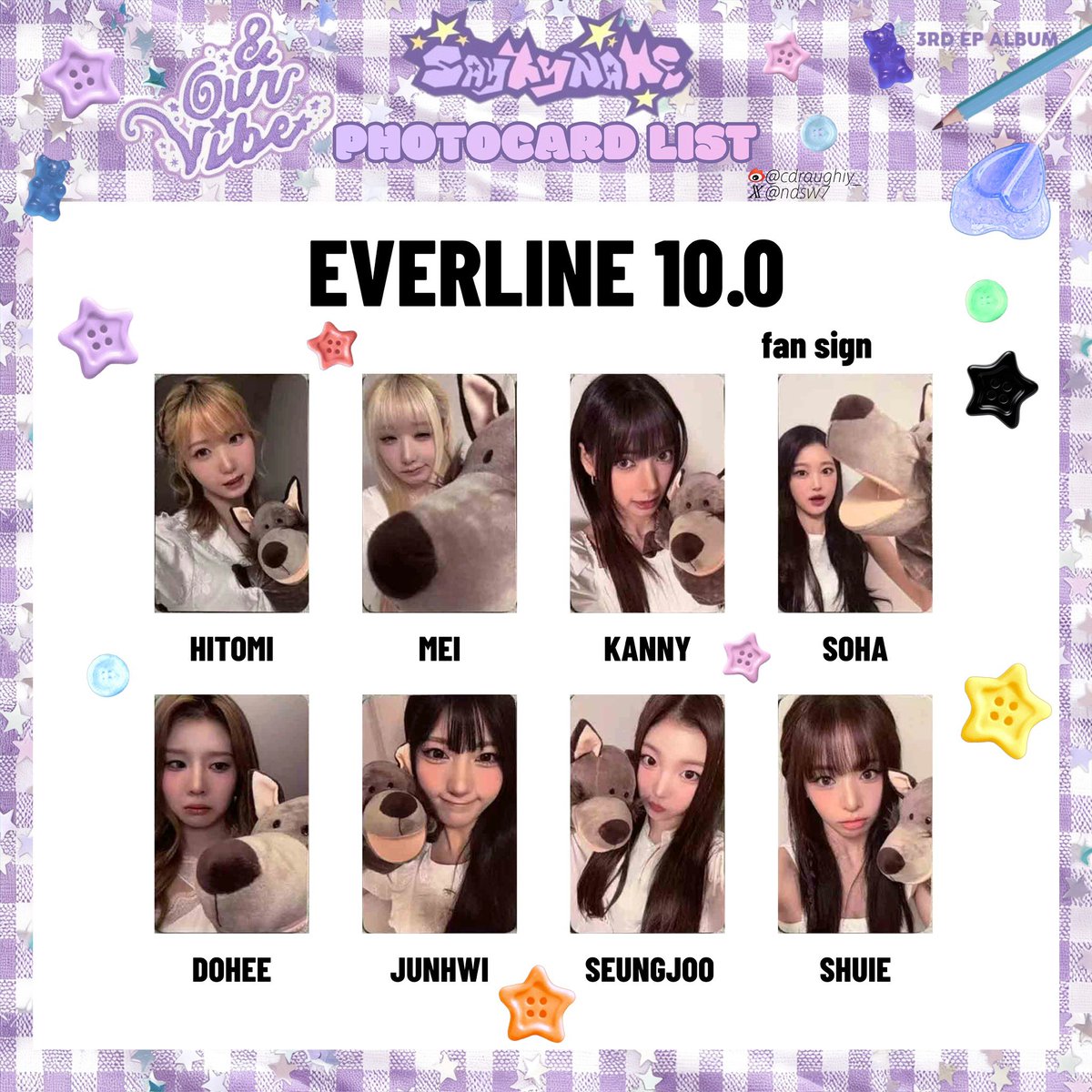 ndsw7's tweet photo. saymyname 세이마이네임 photocard 포카 
 
EVERLINE 10.0

#세이마이네임 #SAYMYNAME https://t.co/dwuuPtb2ec