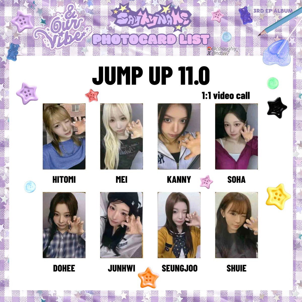 ndsw7's tweet photo. saymyname 세이마이네임 photocard 포카 
 
jumpup 11.0

#세이마이네임 #SAYMYNAME https://t.co/7DnMhUvUkt