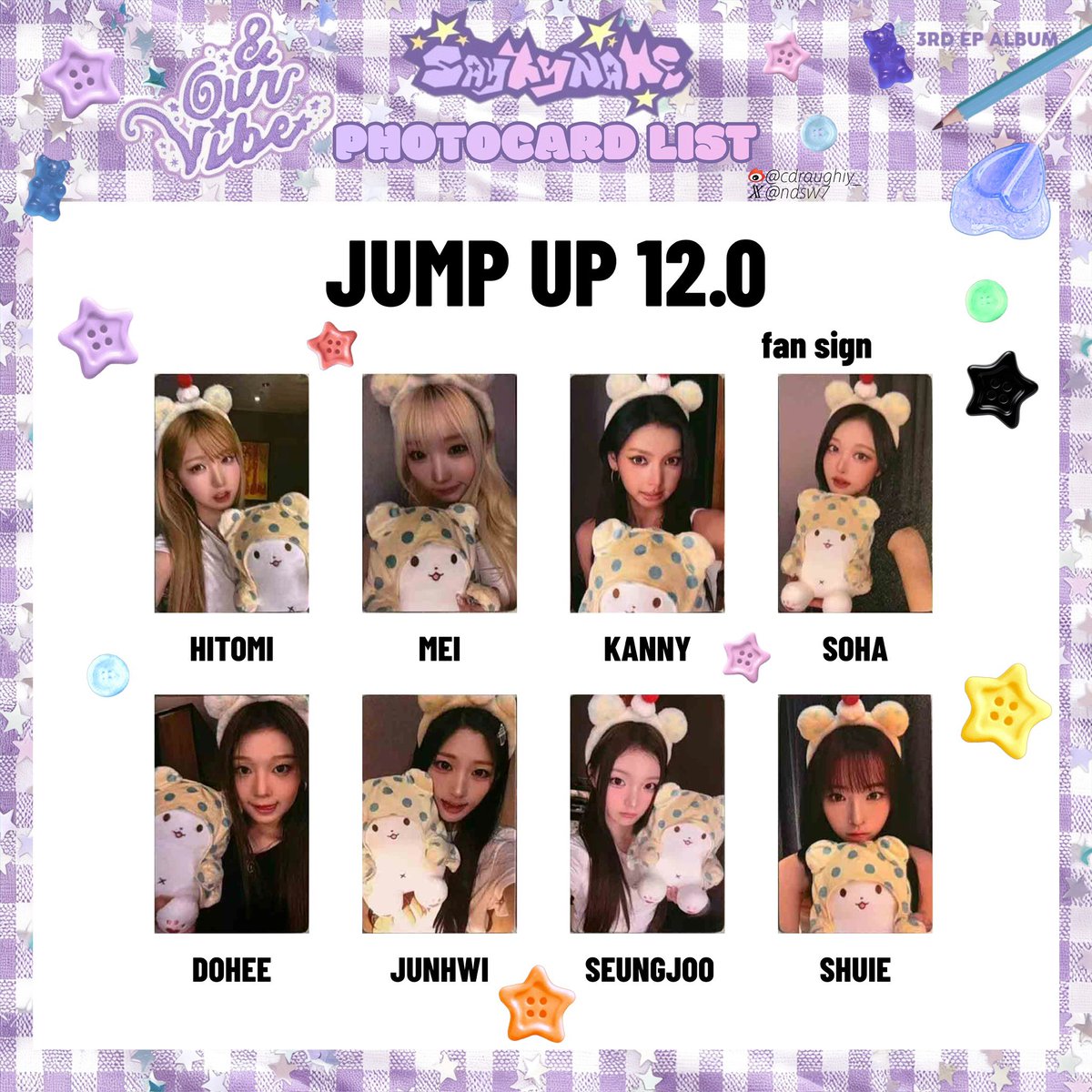 ndsw7's tweet photo. saymyname 세이마이네임 photocard 포카 
 
jumpup 12.0

#세이마이네임 #SAYMYNAME https://t.co/gYk4SjtEVK
