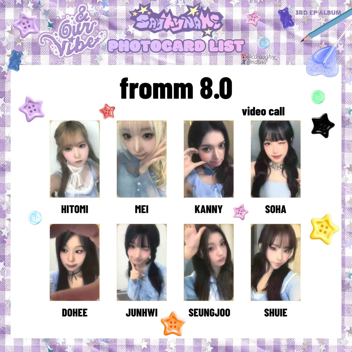 ndsw7's tweet photo. saymyname 세이마이네임 photocard 포카 
 
fromm 8.0

#세이마이네임 #SAYMYNAME https://t.co/czQBVj6Mz0