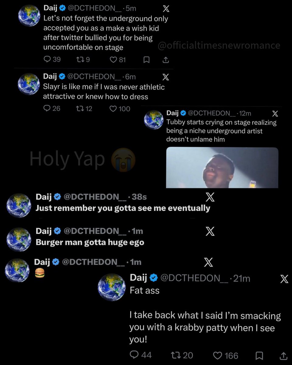 TimNewRom's tweet photo. Rappers DC The Don &amp; Slayr Have Begun Beefing Online

Things have seemingly soured just days after DC teased a collab between the two underground rappers.

Is this a publicity stunt, or an ugly fallout? Who would you side with? 🤨

#slayr #dcthedon #underground #beef https://t.co/ukFDDOJ5fA