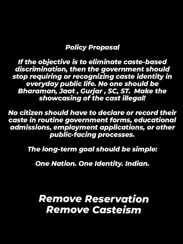 removeresreve's tweet photo. जातिवाद और रिजर्वेशन दोनों को ही हटना होगा! ये देश रहेगा! #reservationhatao... https://t.co/Db4aSRRNcO