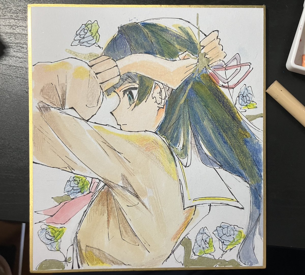 zen66574227's tweet photo. コミケ色紙 さやか https://t.co/INWxSR8qNb