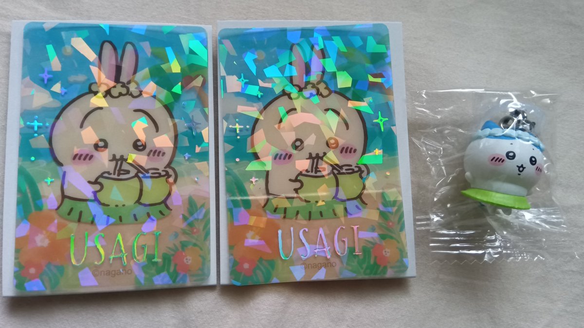 No1_7days's tweet photo. 【交換】ちいかわ キラキラクリアカード 入場者特典
譲→特典 ハチワレ
         カード うさぎ×2
求→特典 シーサー
          カード シーサー セイレーン

郵送交換希望です。まとめてですと助かりますが、ひとつからでもお気軽にお声がけください。3つまとめて交換して頂ける場合→ https://t.co/BB3chqZVpB