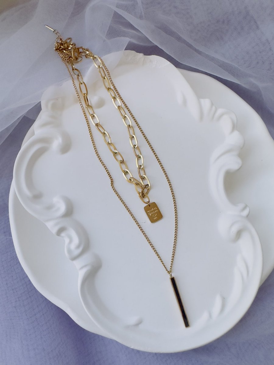 __Mussyy's tweet photo. Good Morning 🌞 

Two-layered Gold Necklace, ₦12,000.00. https://t.co/mTiThlUaxQ

Available in stock.
@Kemsky_W 
Please repost🤲🏿💜 https://t.co/4x8FrXn6Uk