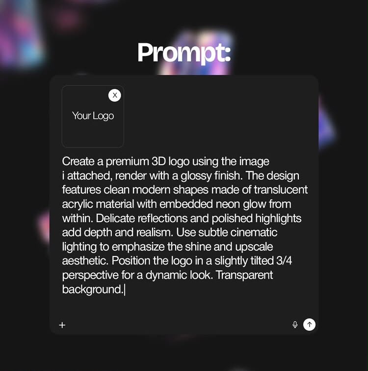 Neuro_Nugro's tweet photo. HOW TO USE PREMIUM 3D LOGO:

Create a premium 3D logo based on the attached reference image. https://t.co/w7E9eDAYfn