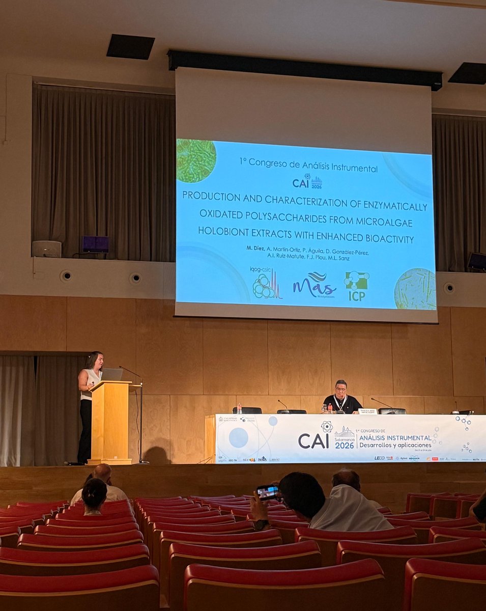 IQOG_CSIC's tweet photo. La semana pasada se celebró en Salamanca la primera edición del Congreso de Análisis Instrumental (#CAI2026). Nos alegra compartir que nuestra compañera Marta Díez recibió el premio a la mejor exposición oral. ¡Enhorabuena por este merecido reconocimiento! 👏🏆 https://t.co/p1kYzPiVIC