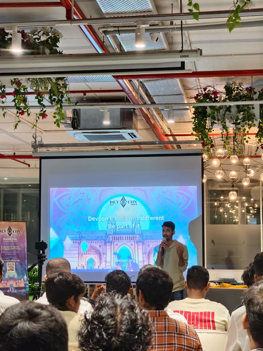 Adity0ux's tweet photo. A wonderful day at the Road to Devcon Pune event! โจ
Great people, great conversations, and lots of inspiration. Thanks to everyone who made it memorable! ๐
#RoadToDevcon #Devcon #Ethereum #Web3 https://t.co/Z62beBDcRu