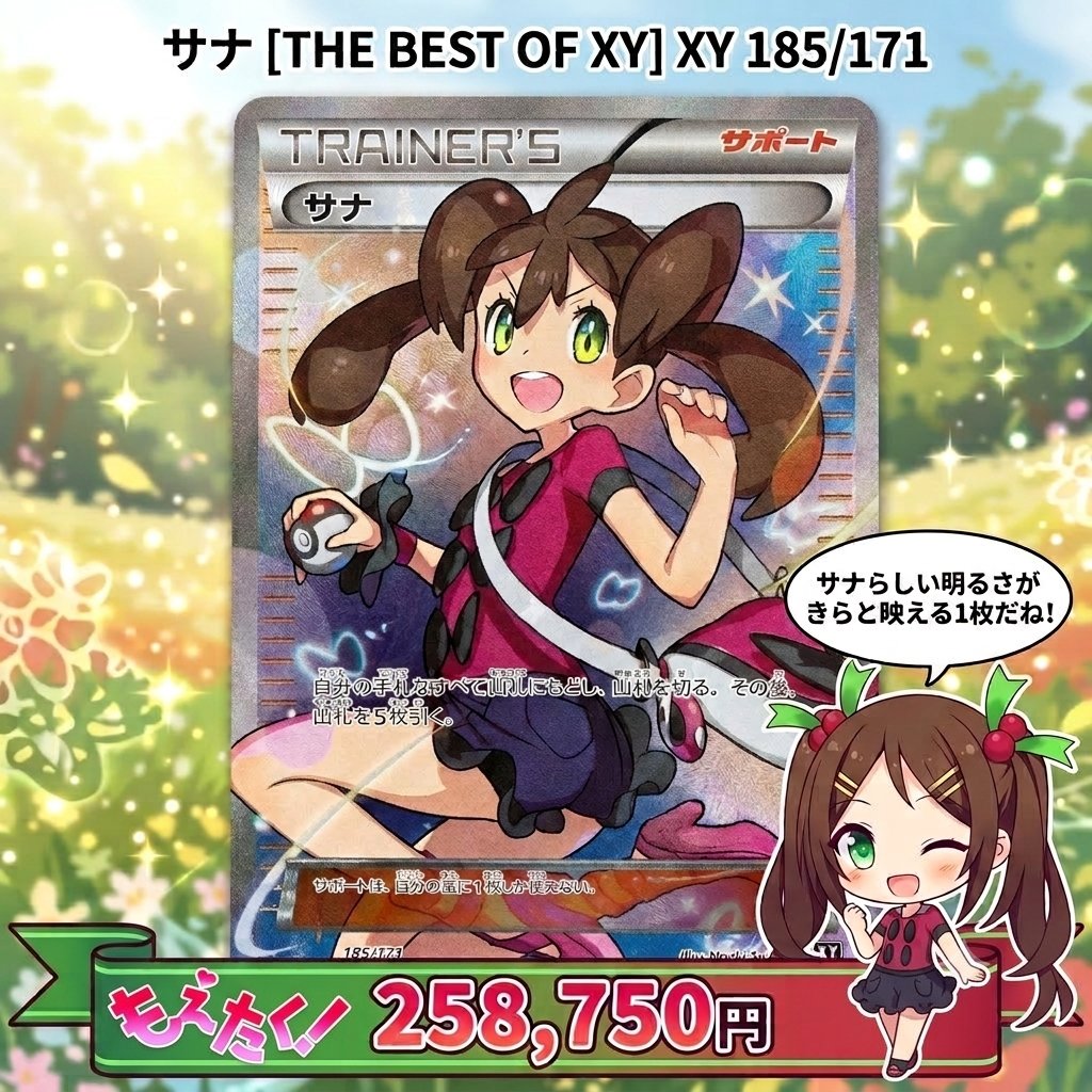 ✨XY期の人気トレーナーを手元へ✨ 【サナ [THE BEST OF XY] XY 185