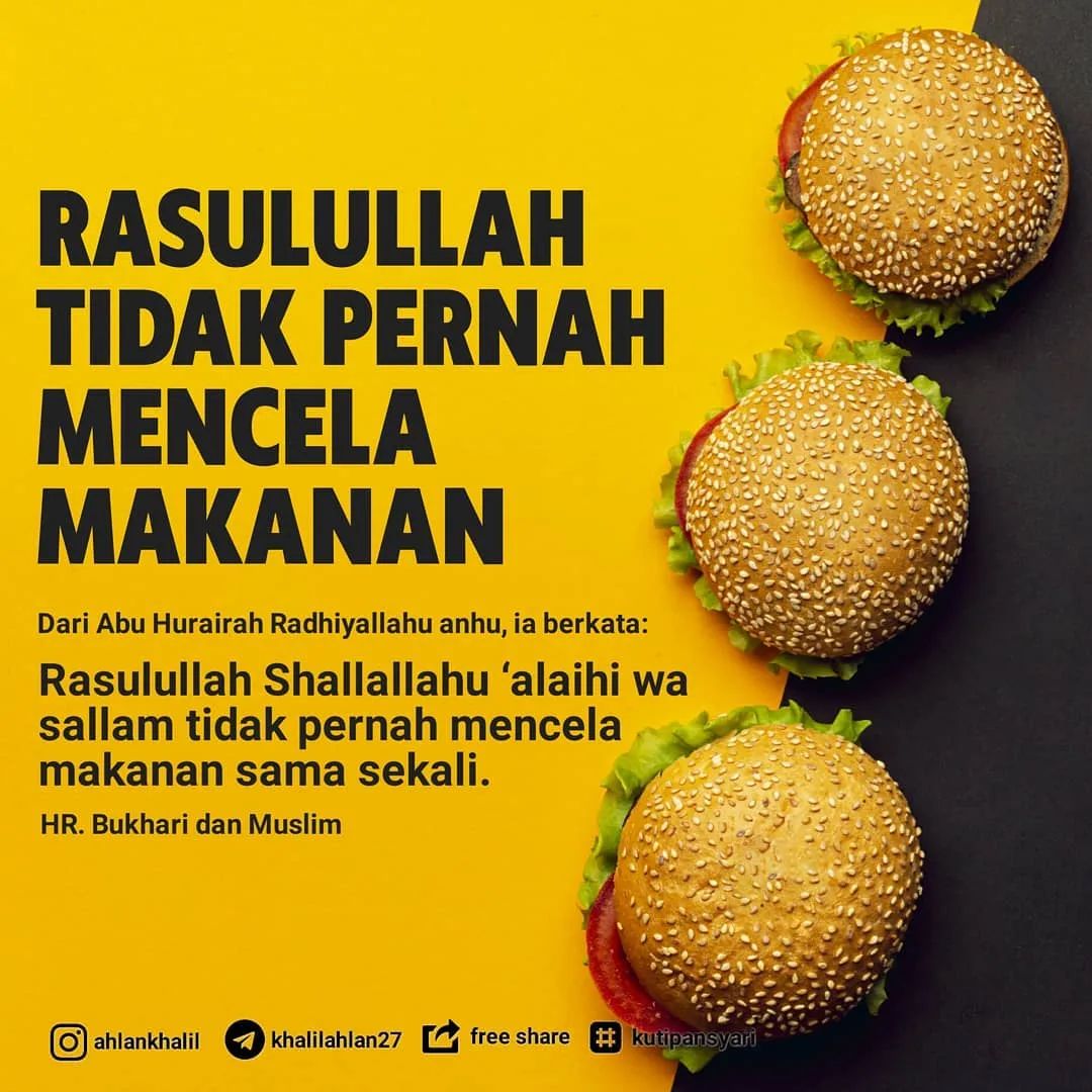 TausiyahHarian's tweet photo. Jangan mencela makanan https://t.co/fzpCnApikt
