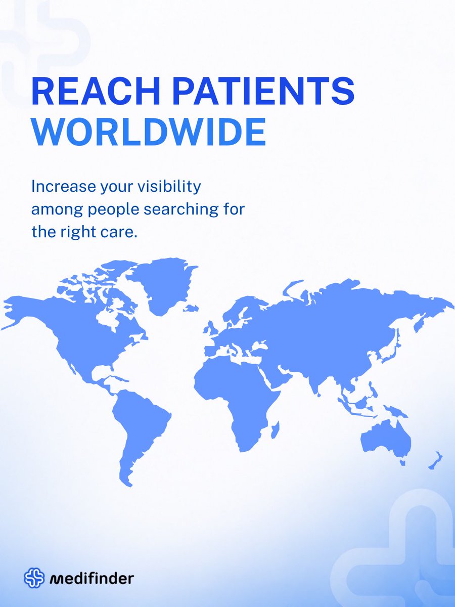 medifinderofc's tweet photo. Your expertise should not be limited by location.

MediFinder helps doctors and clinics increase their visibility among patients searching for healthcare options around the world.

#GlobalHealthcare #MedicalProfessionals #HealthcareVisibility #MediFinder https://t.co/nUPOnfNffB